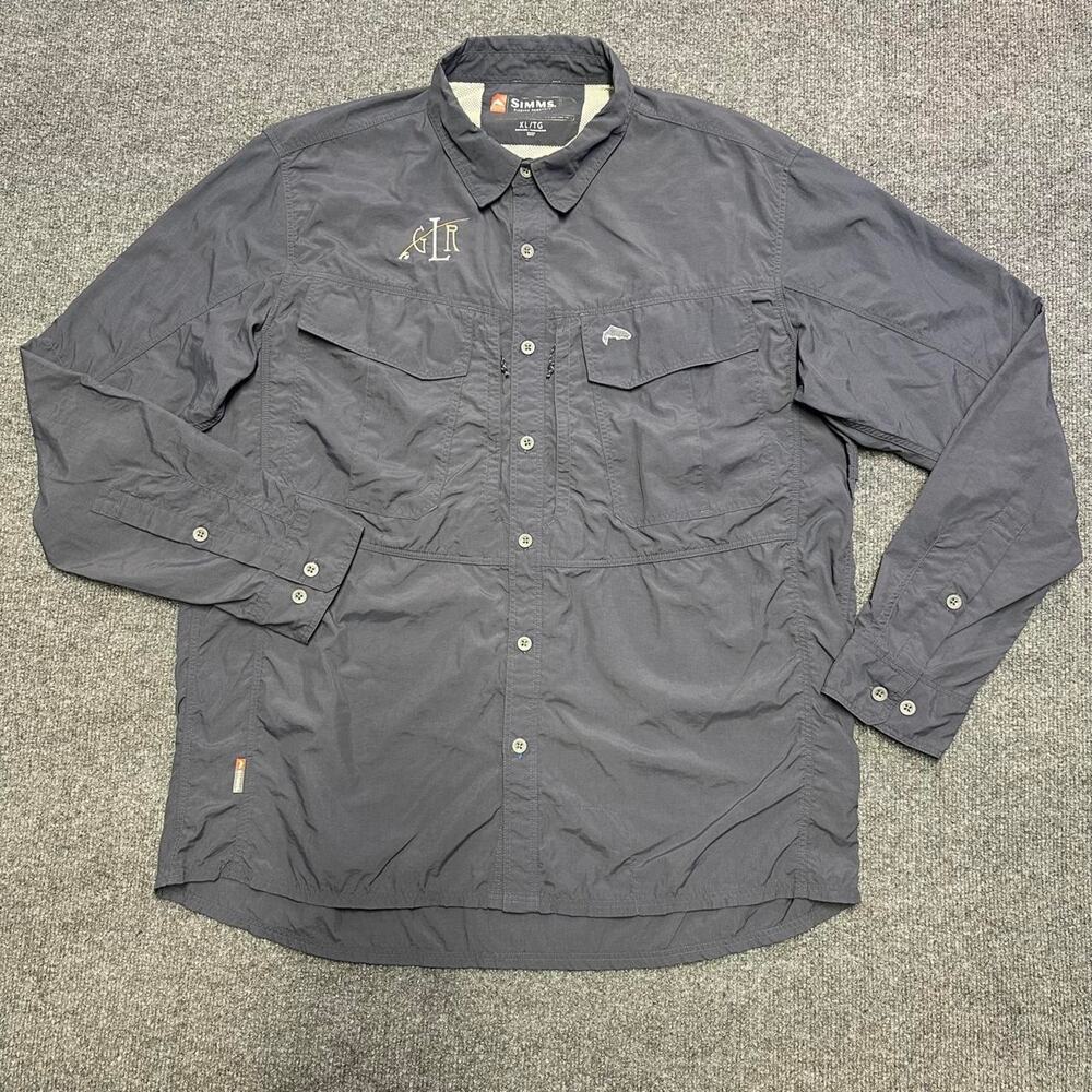 Simms Men’s Guide Fishing Shirt Outdoor Angling Performance Button Up Xl